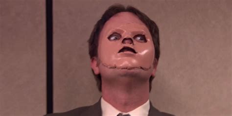 dwight the office face mask|dwight cpr dummy face.